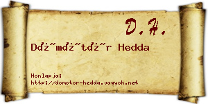 Dömötör Hedda névjegykártya